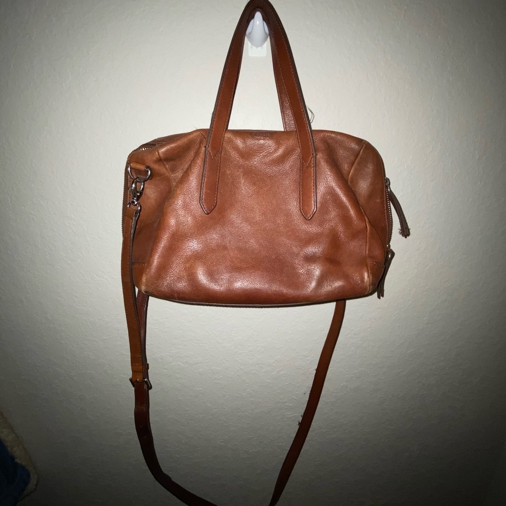 Leather Fossil Satchel